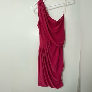 Soprano Magenta One-Shoulder Mini Dress size S